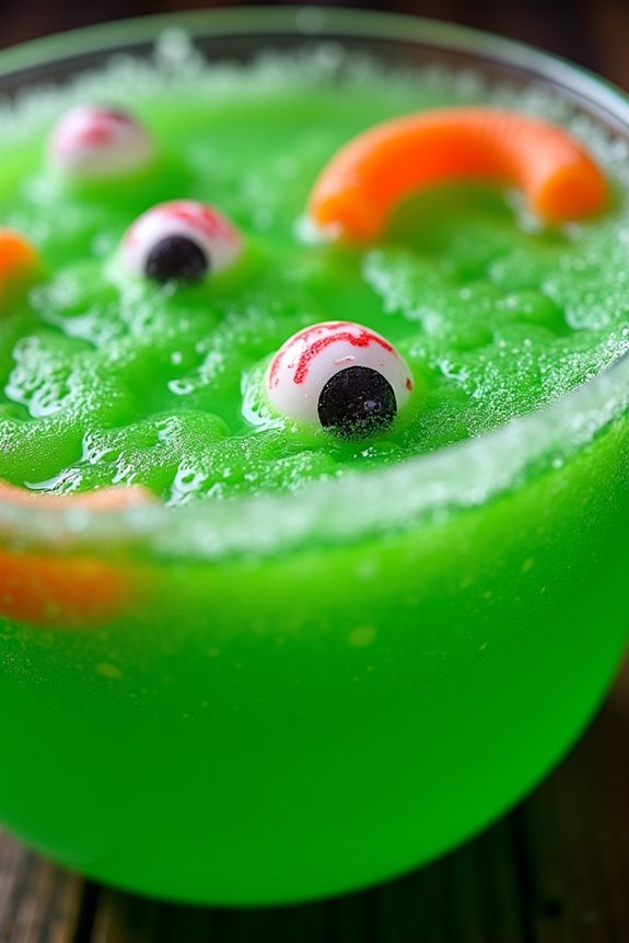 spooky green halloween punch
