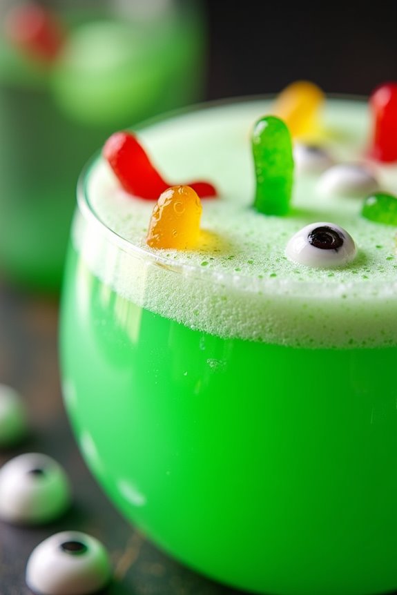spooky green slime punch recipe