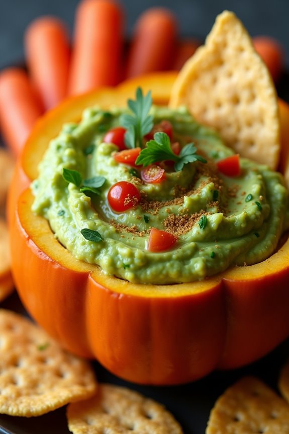 spooky guacamole halloween dip