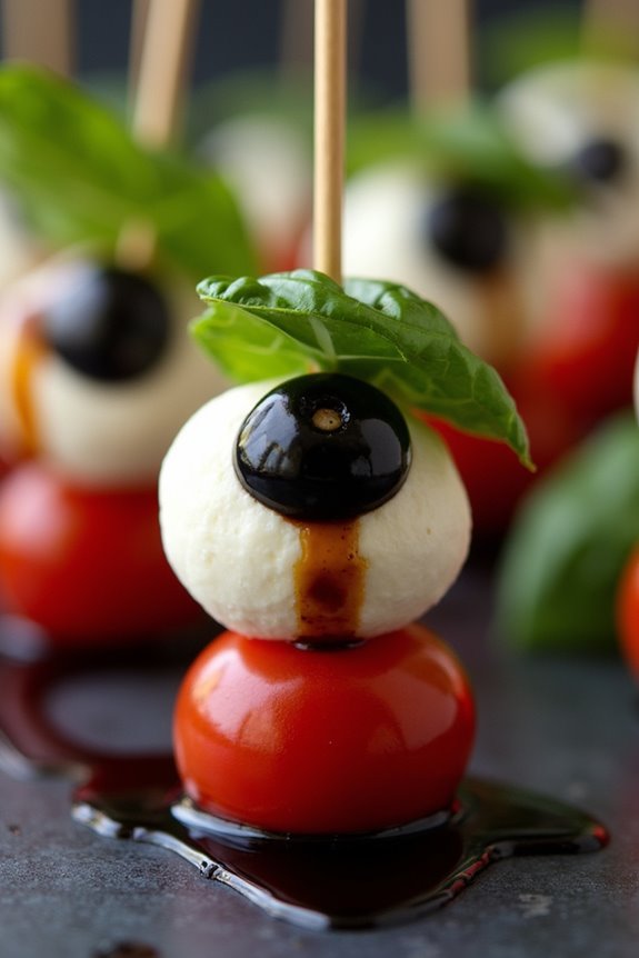 spooky halloween appetizer skewers