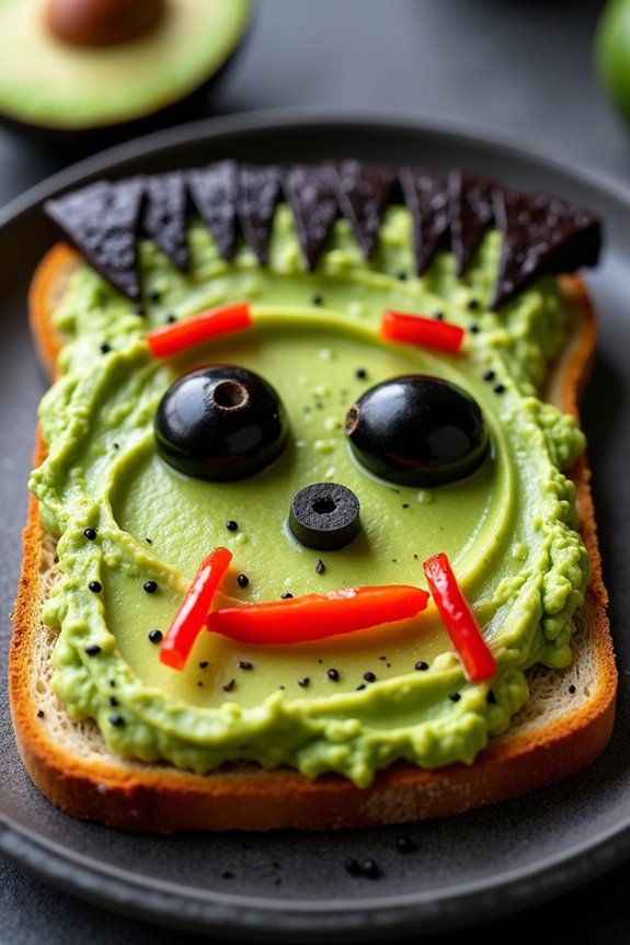 spooky halloween avocado appetizer