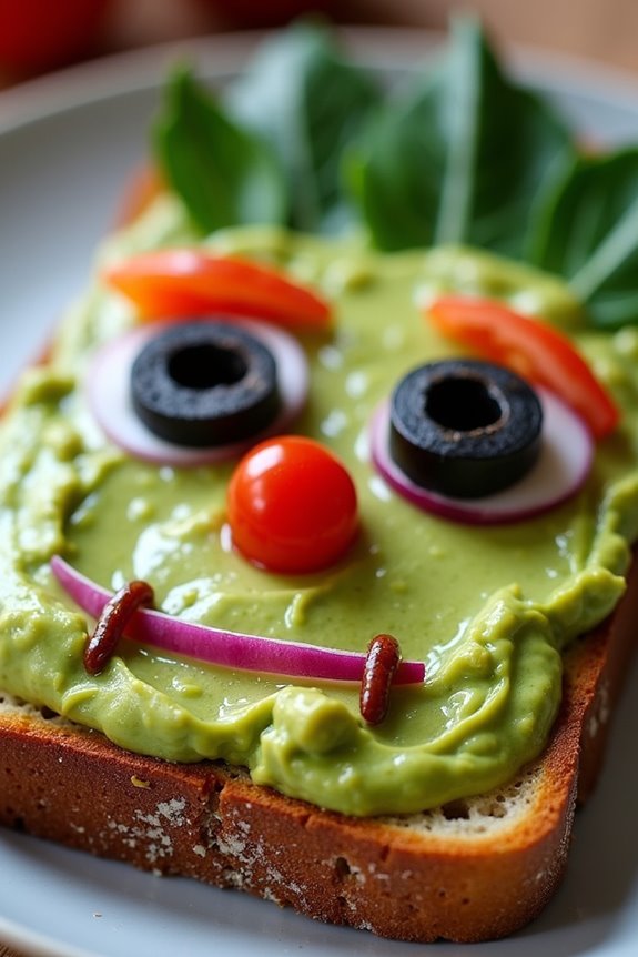 spooky halloween avocado appetizer