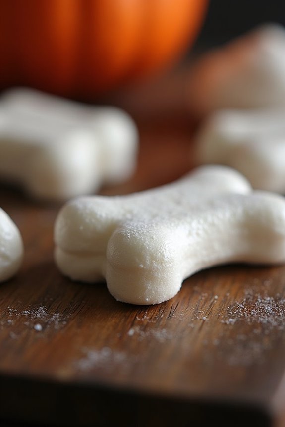 spooky halloween bone meringues