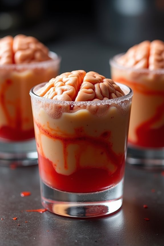 spooky halloween brain shot
