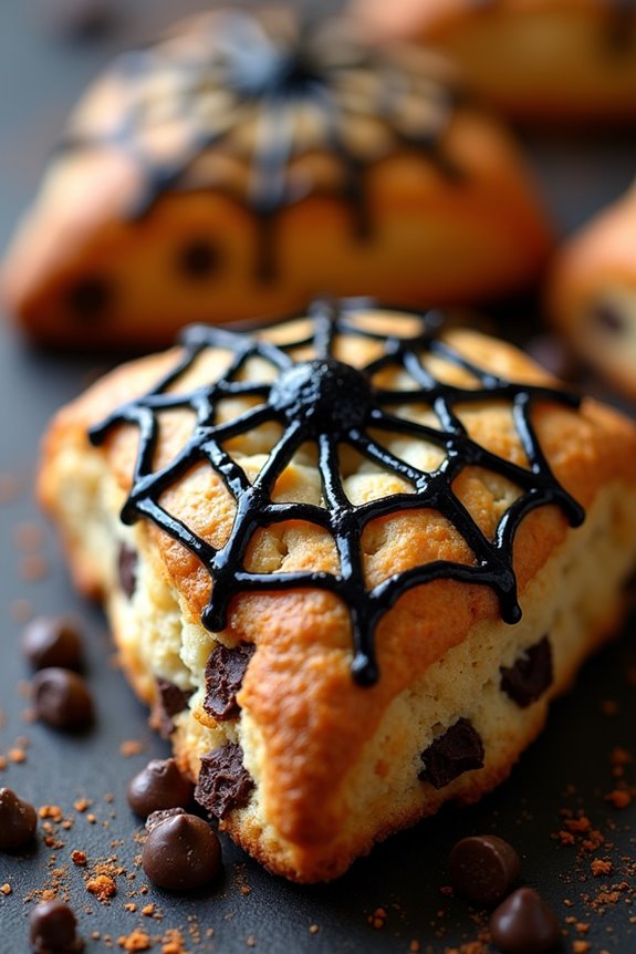 spooky halloween breakfast scones
