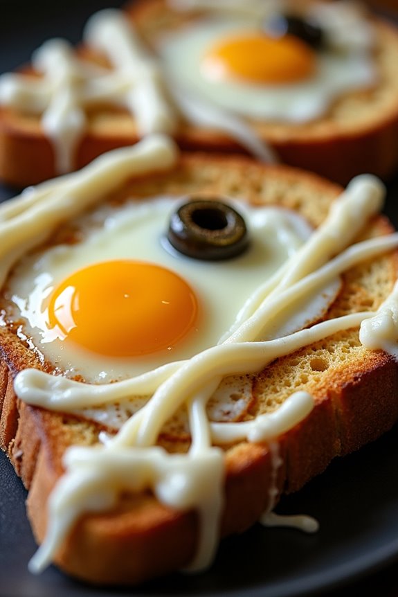 spooky halloween breakfast toast