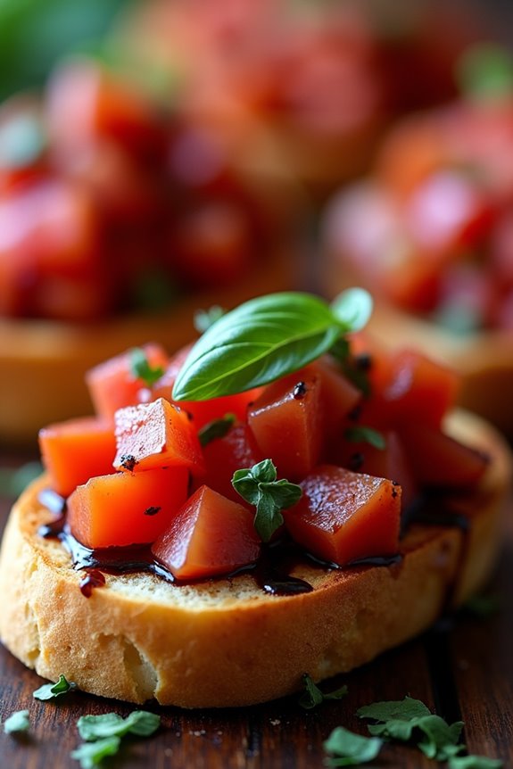 spooky halloween bruschetta appetizer