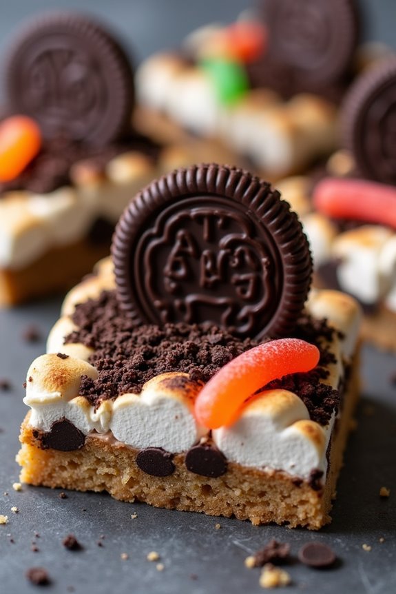 spooky halloween dessert bars