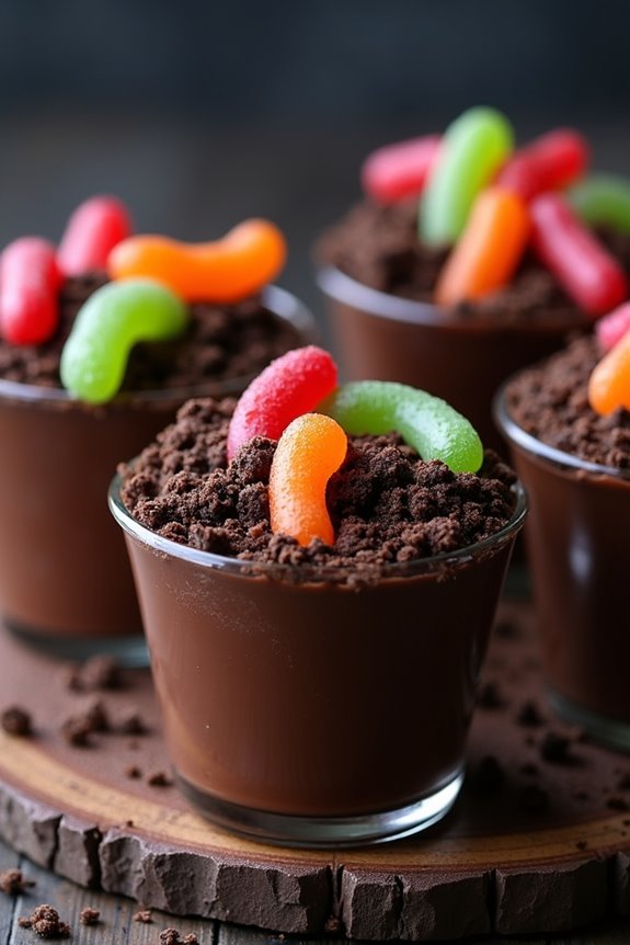 spooky halloween dessert cups