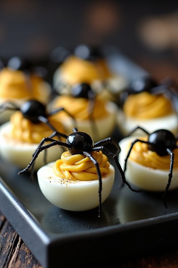 spooky halloween deviled eggs