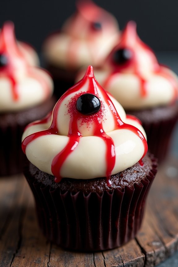 spooky halloween eyeball cupcakes