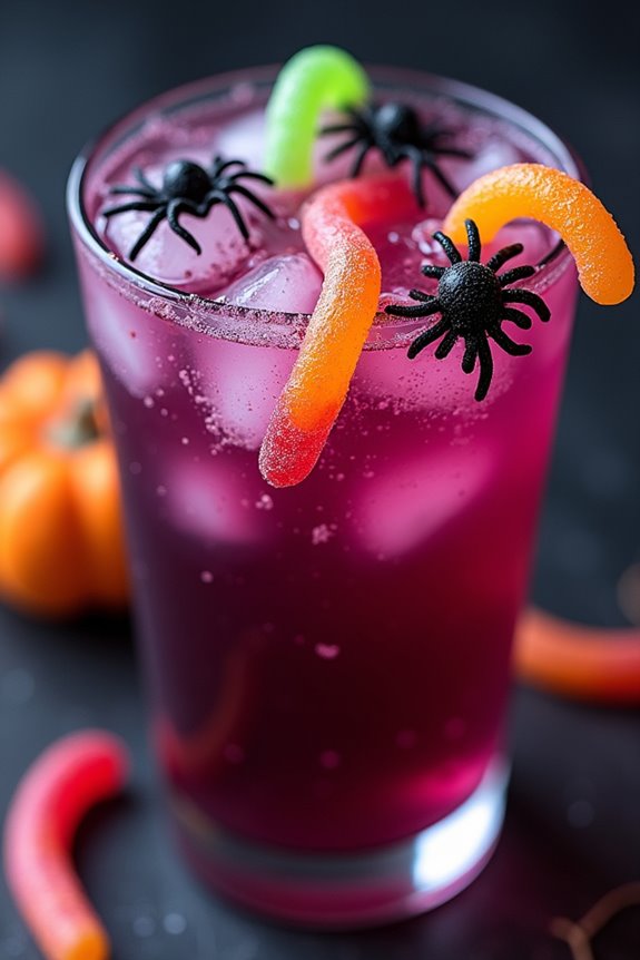 spooky halloween grape punch