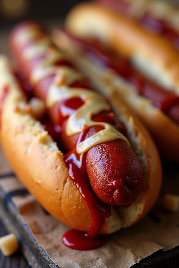 spooky halloween hot dogs