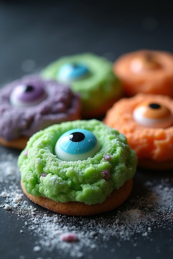 spooky halloween monster cookies