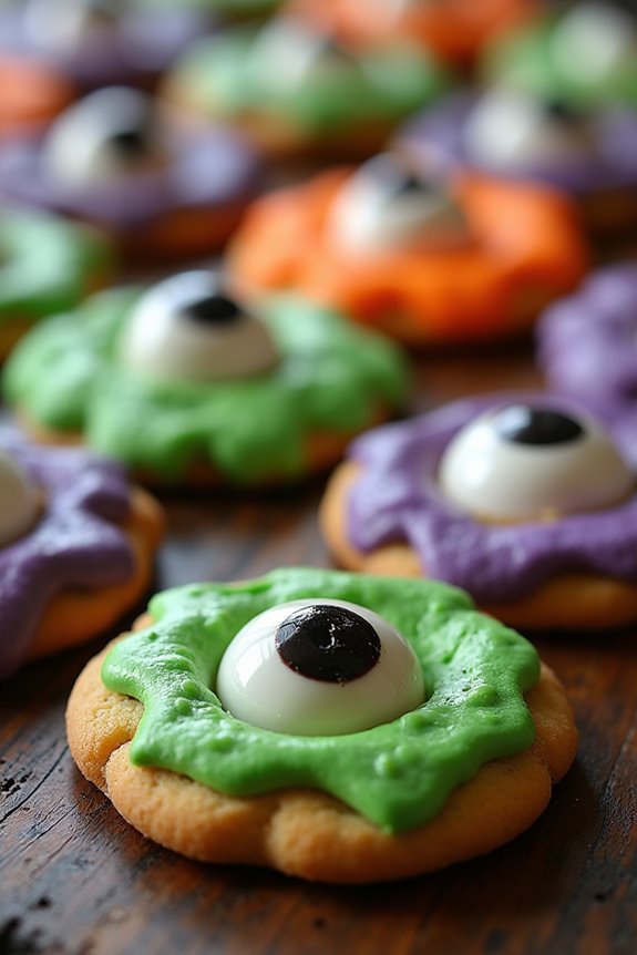 spooky halloween monster cookies