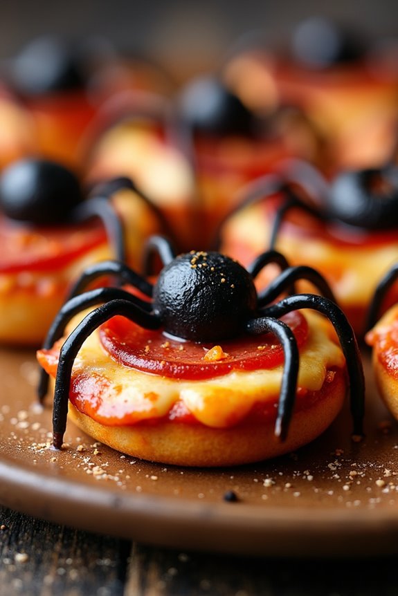 spooky halloween pizza bites