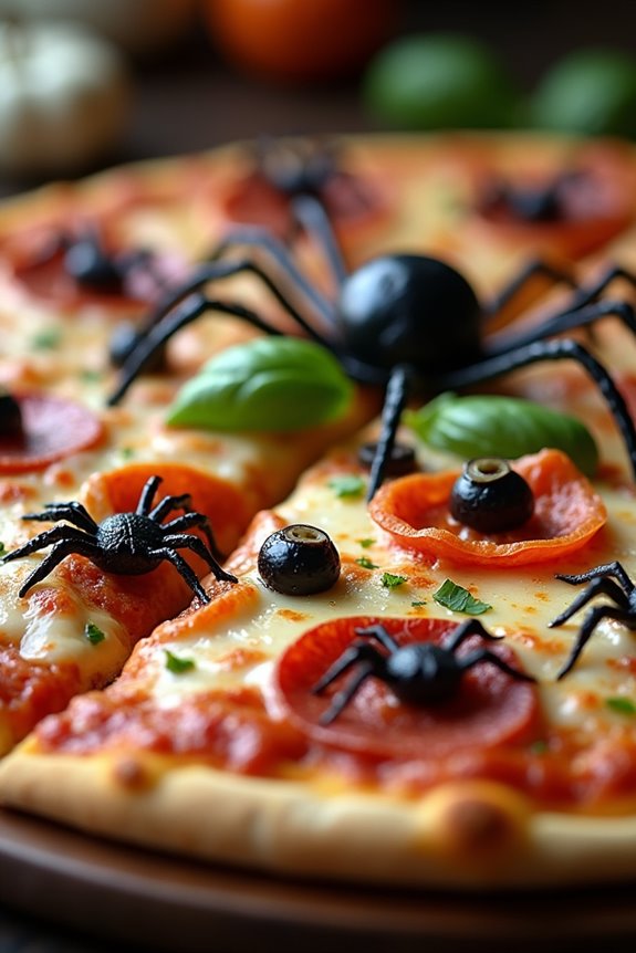 spooky halloween pizza delight