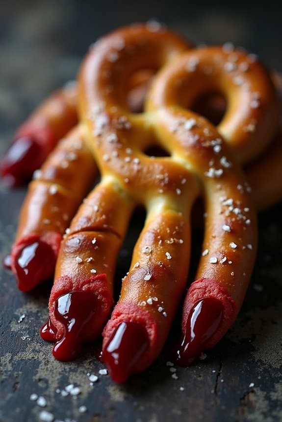 spooky halloween pretzel fingers