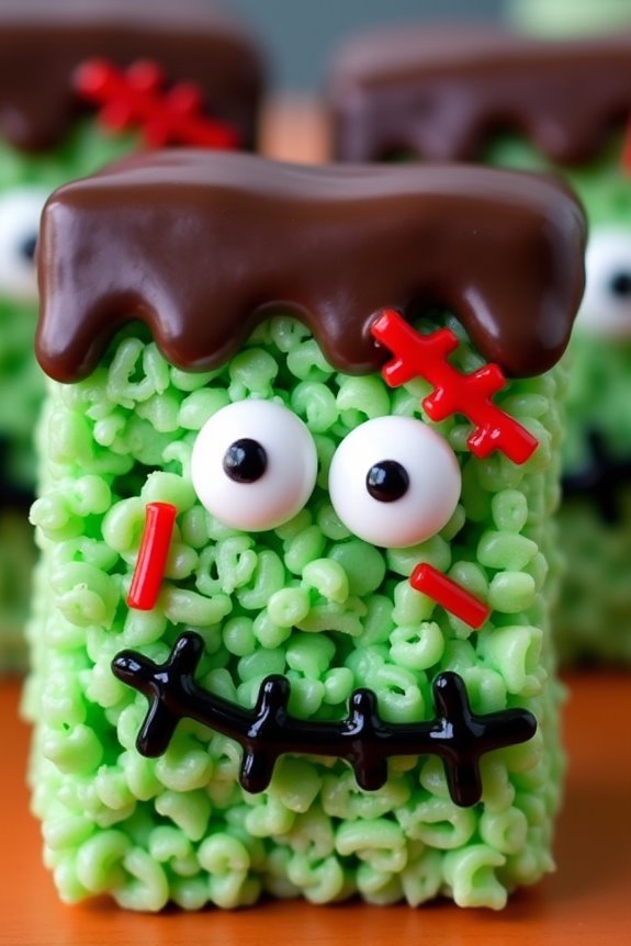 spooky halloween rice krispie treats