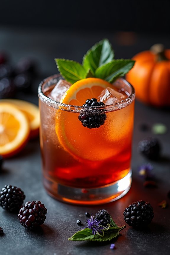 spooky halloween rum punch