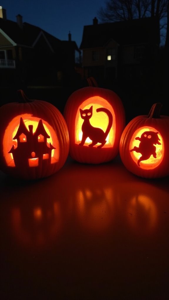 spooky halloween silhouette decorations