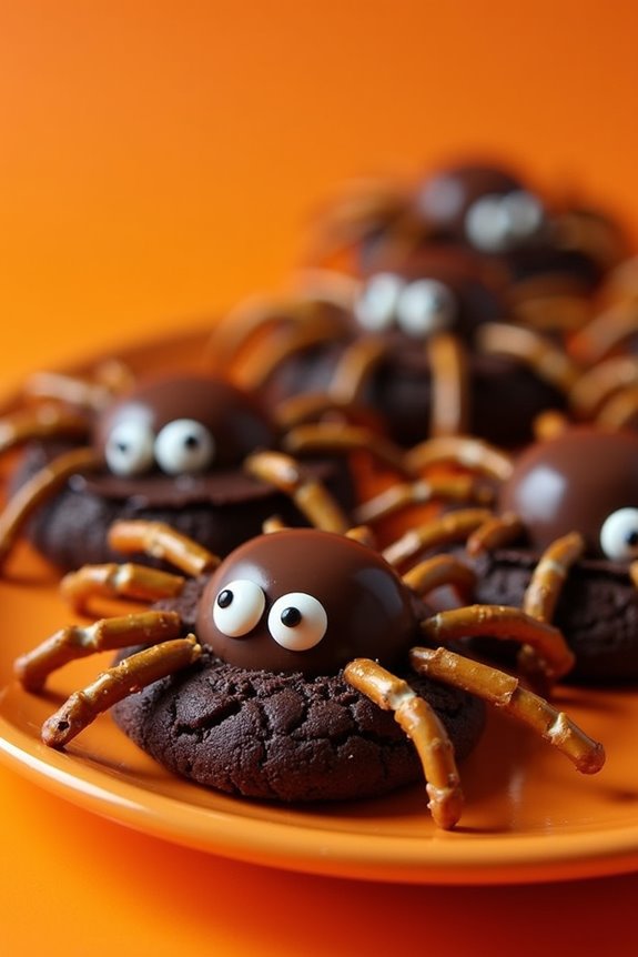 spooky halloween spider cookies