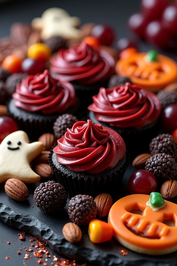 spooky halloween sweet charcuterie board