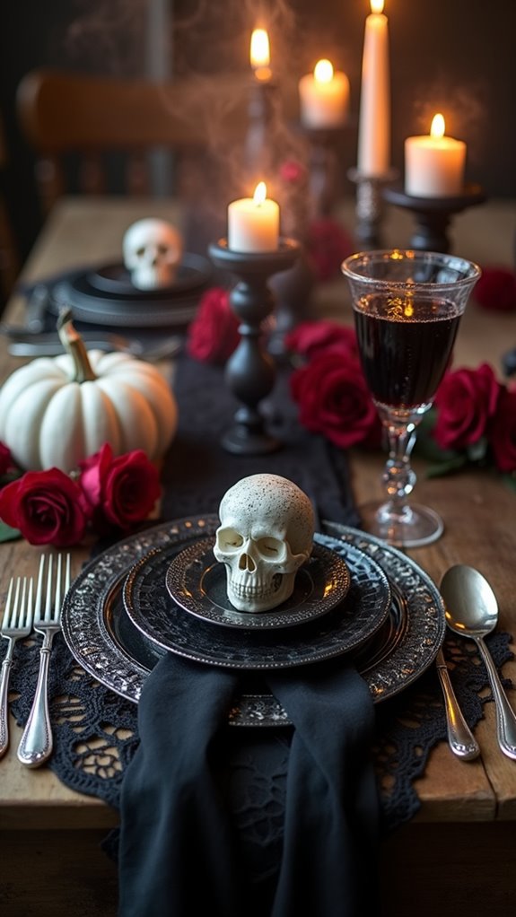 spooky halloween table decor