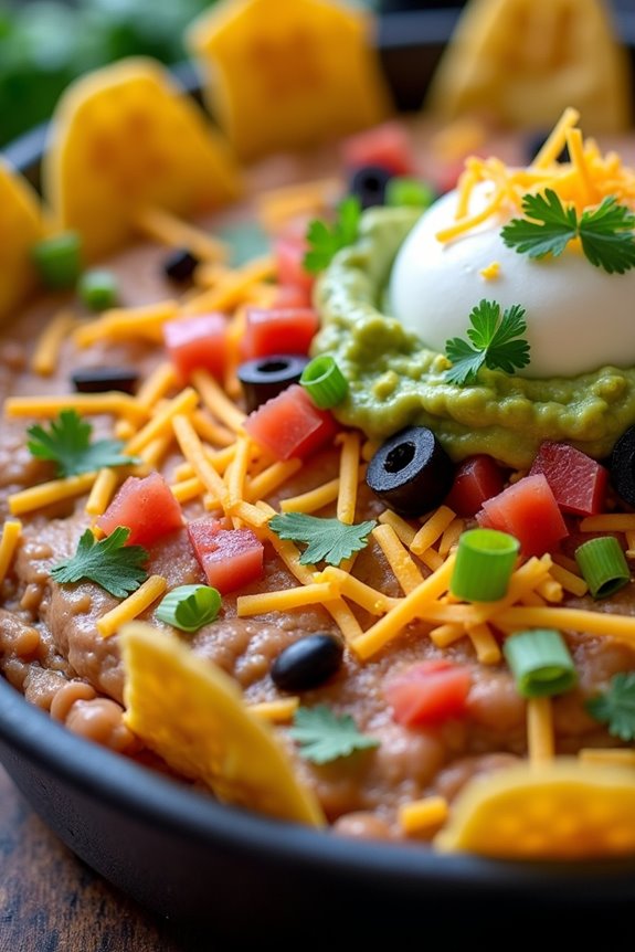 spooky halloween taco dip