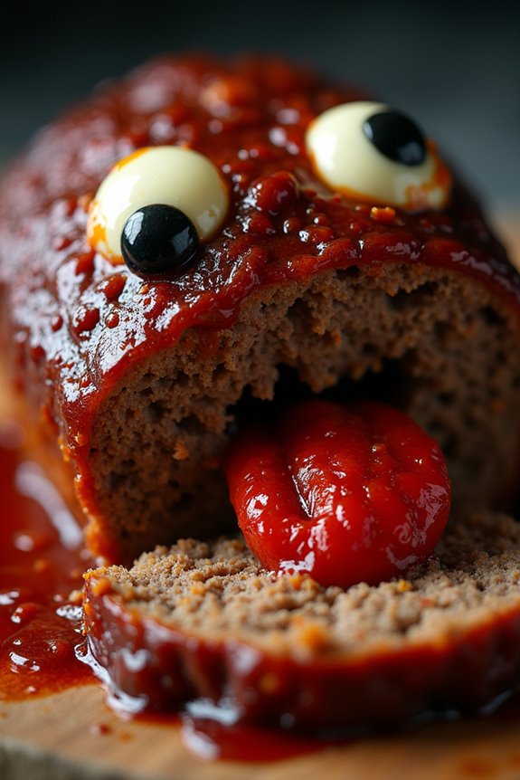 spooky halloween zombie meatloaf