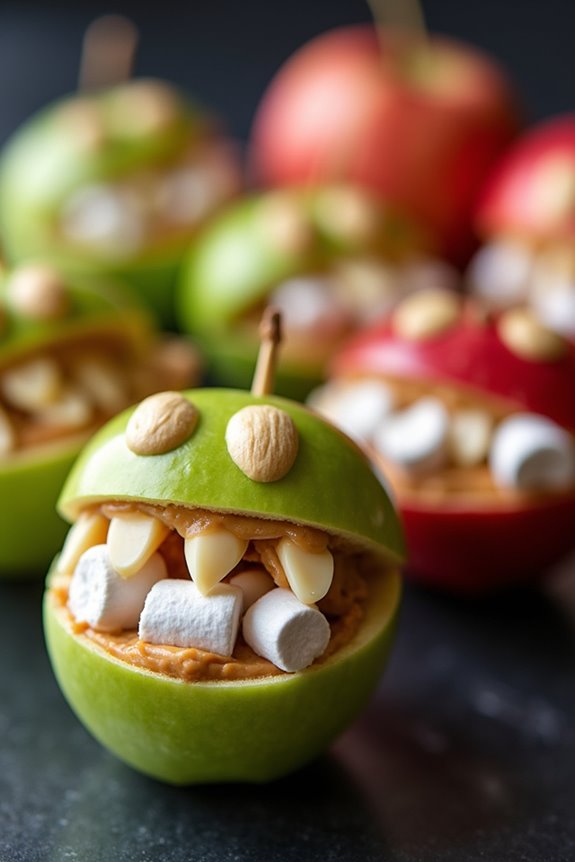 spooky healthy apple snacks