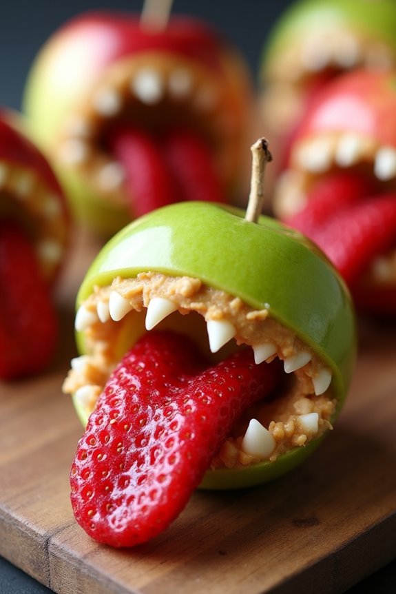 spooky healthy apple snacks