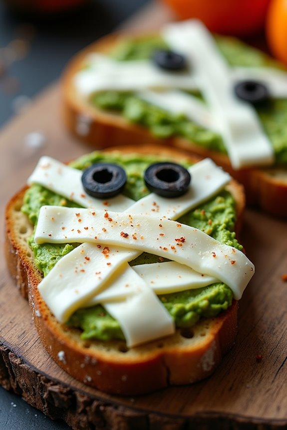 spooky healthy avocado toast