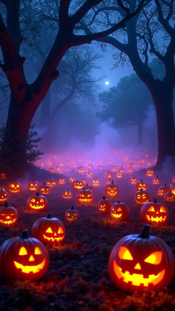 spooky illuminated halloween decor