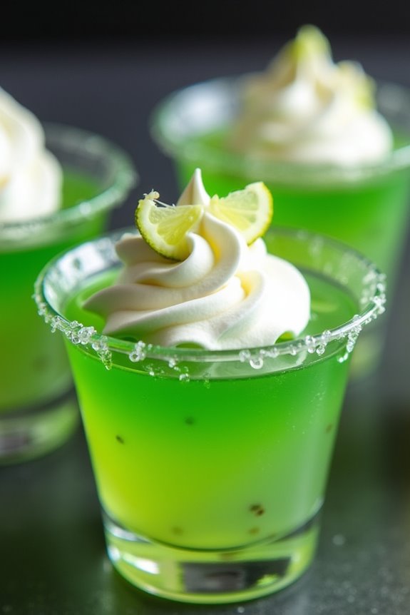spooky kiwi jello shots