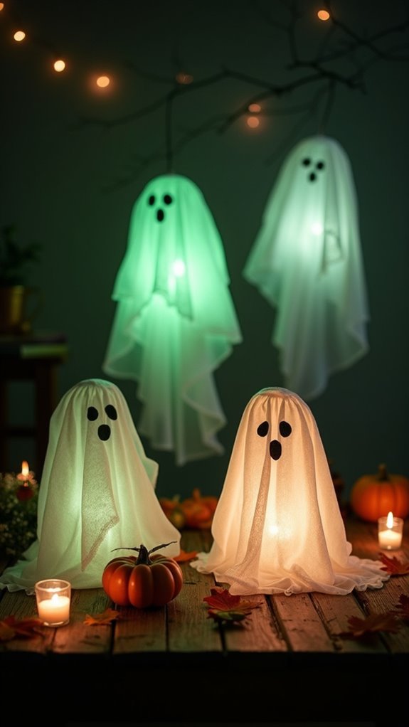 spooky lanterns illuminate pathways