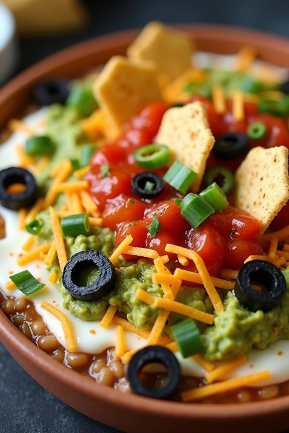 spooky layered taco dip