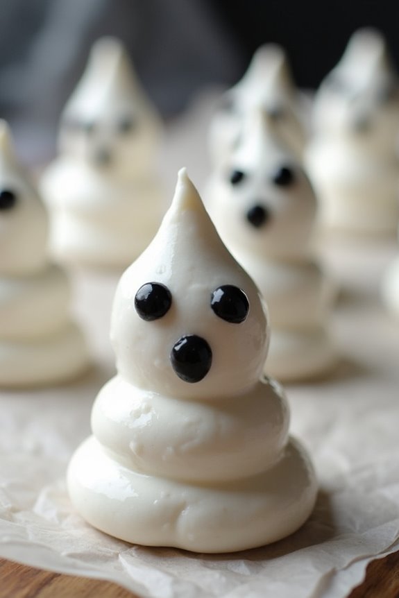 spooky light sweet meringues