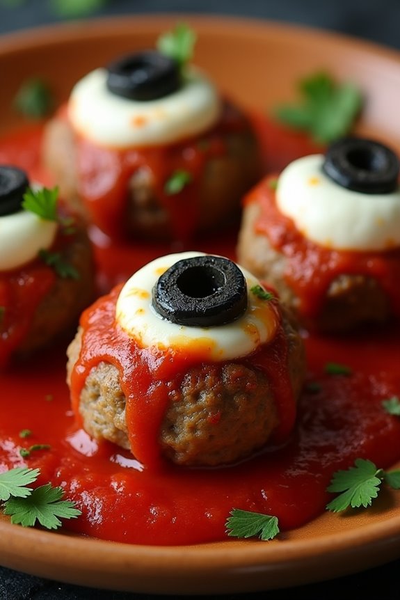 spooky meatball halloween appetizer