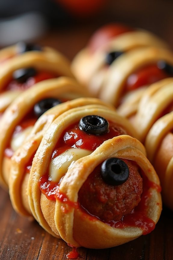 spooky meatball sandwich delight