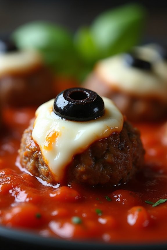 spooky meatballs for halloween