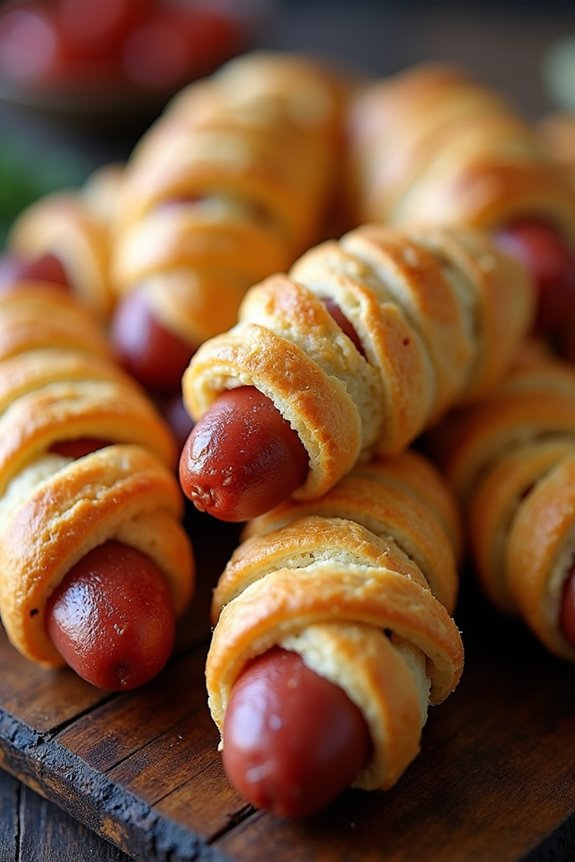 spooky mummy hot dogs