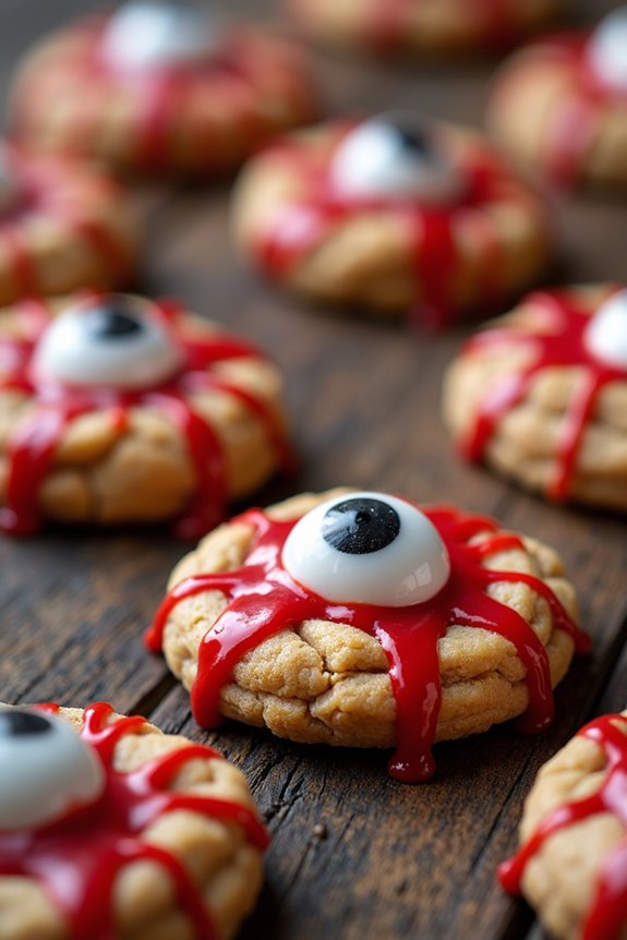 spooky peanut butter cookies