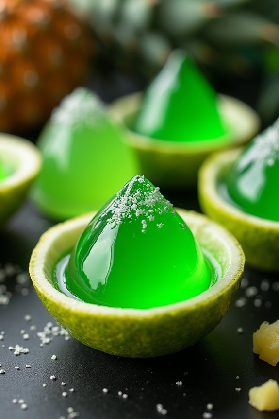 spooky pineapple jello shots