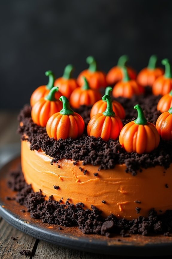 spooky pumpkin patch cake