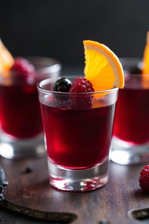 spooky sangria jello shots