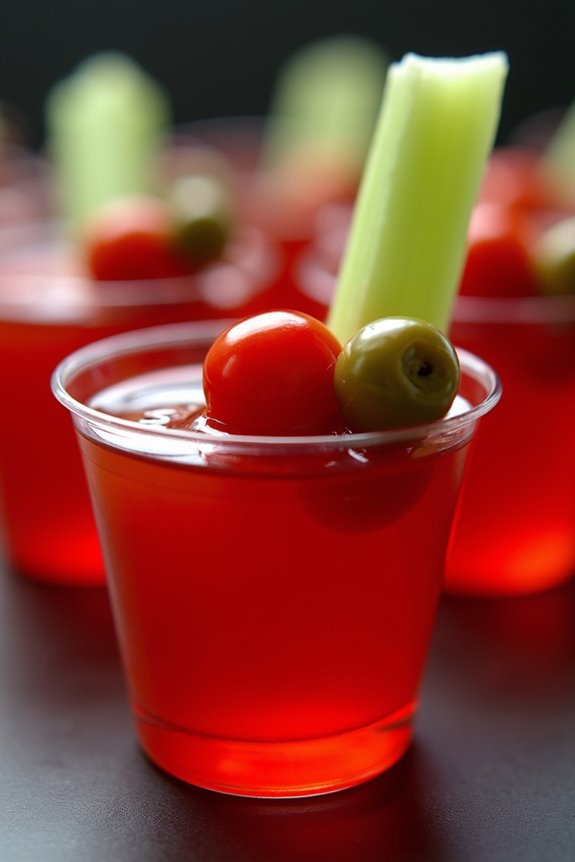 spooky savory jello shots