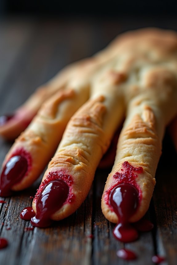 spooky severed finger cookies