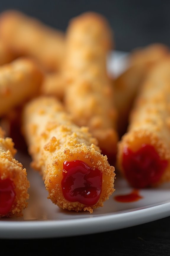 spooky severed finger snack