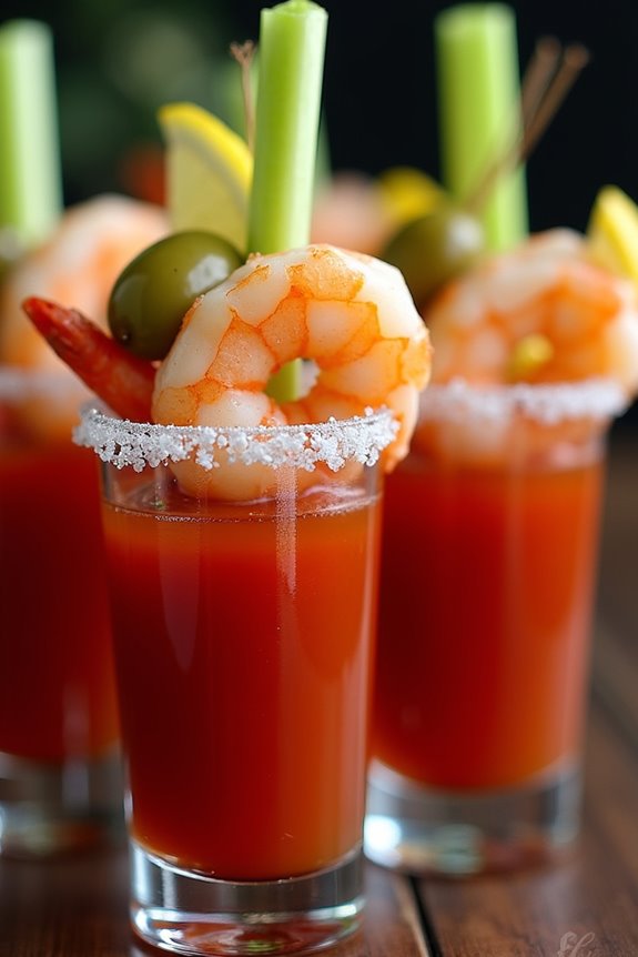 spooky shrimp cocktail shooters